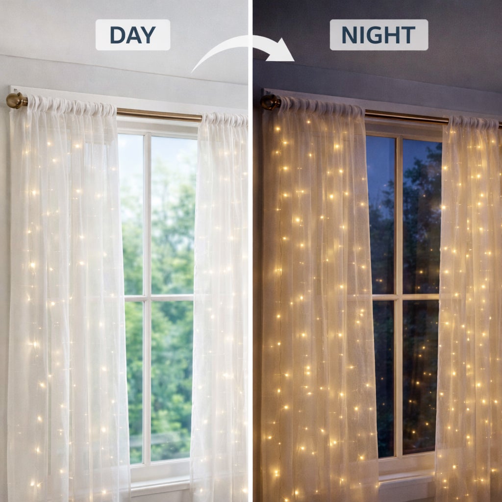 Pre-Lit Rod-Pocket Curtain Panel image number 1