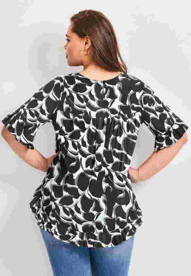 Crew Ruffle Hem Top image number 1