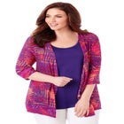 Harmony Knit Herringbone Cardigan image number null