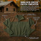 Patch Sweater with Mock Neck image number null