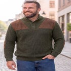 Patch Sweater with Mock Neck image number 4