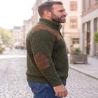 Patch Sweater with Mock Neck image number 5