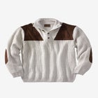 Patch Sweater with Mock Neck image number null