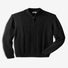 Shoreman&rsquo;s Quarter Zip Cable Knit Sweater image number null