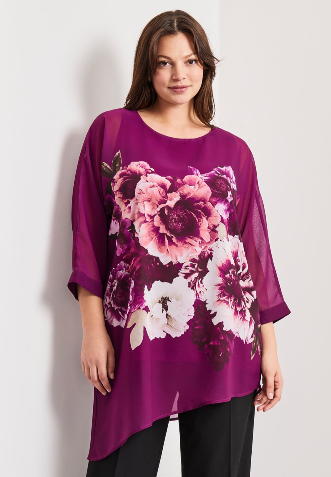 Printed Asymmetric Blouse image number 0
