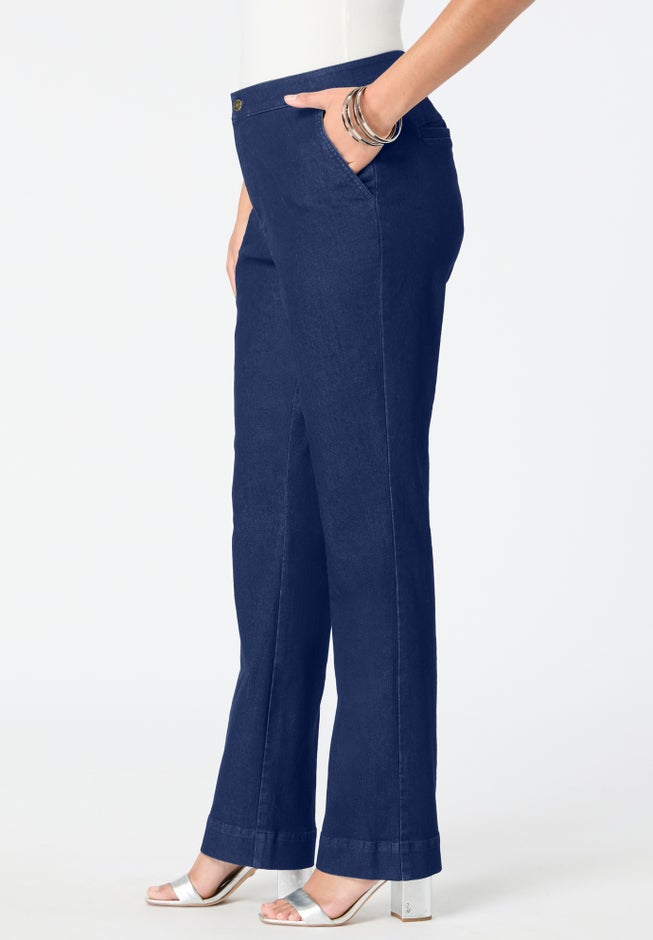 Plus Size High-Rise Bootcut Denim Trouser image number 2
