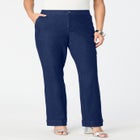 Plus Size High-Rise Bootcut Denim Trouser image number null