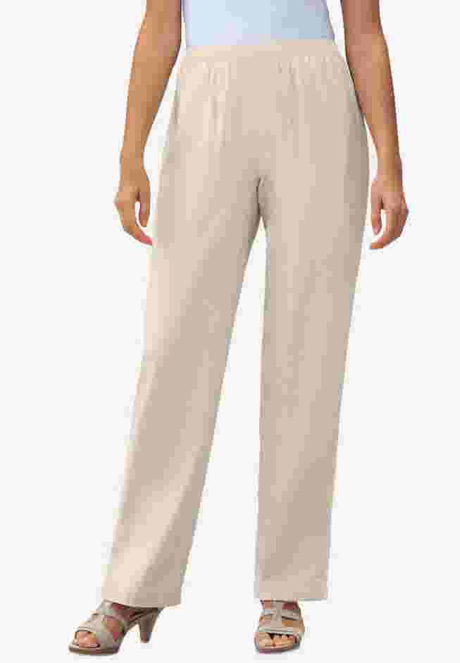Straight Leg Linen Pant image number 1
