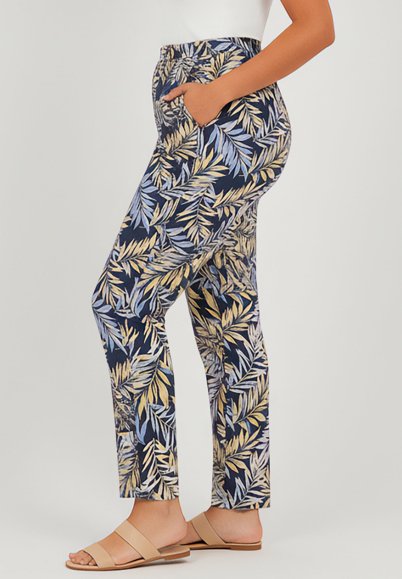Straight Leg Linen Pant image number 2