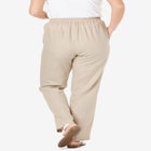 Straight Leg Linen Pant image number null