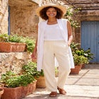 Straight Leg Linen Pant image number 0
