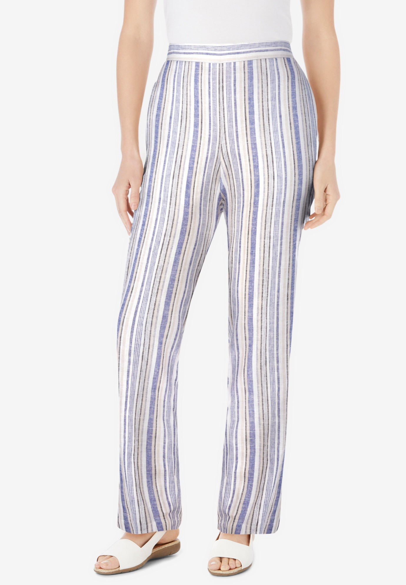 Straight Leg Linen Pant image number 0