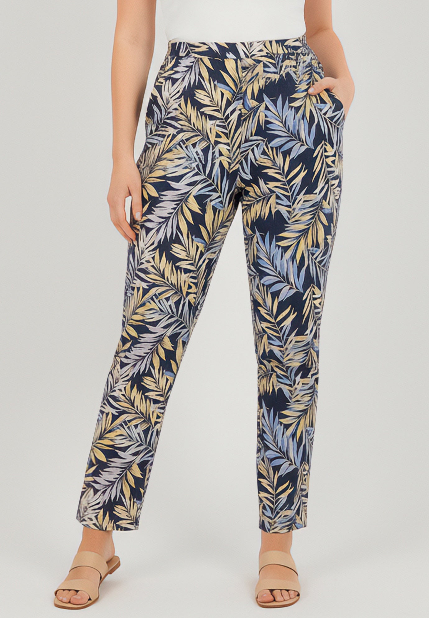 Straight Leg Linen Pant image number 0