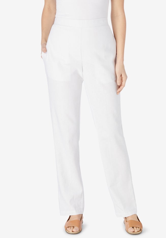 Straight Leg Linen Pant image number 1