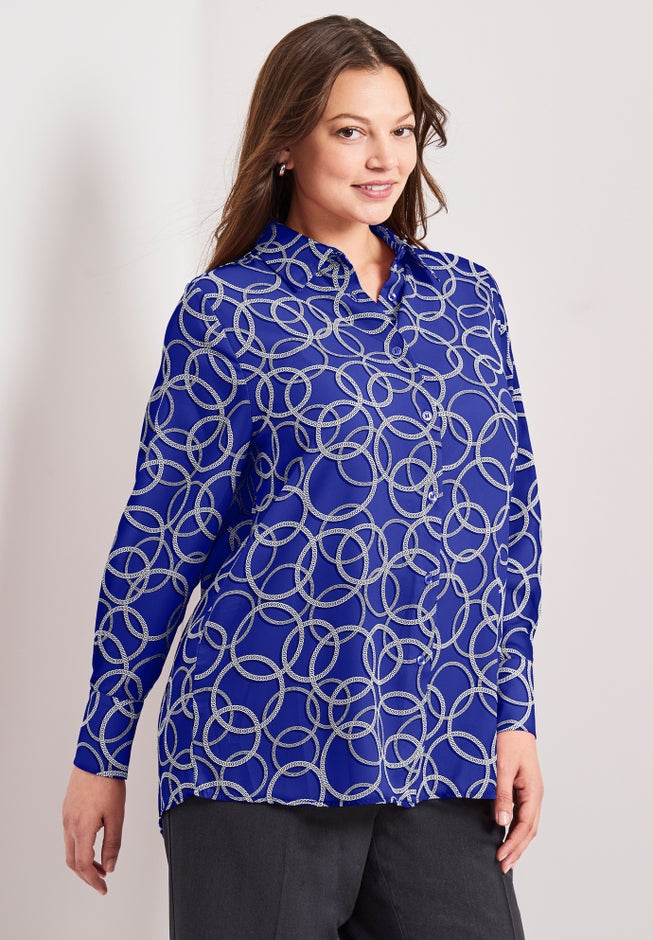 Signature Button Front Blouse image number 2