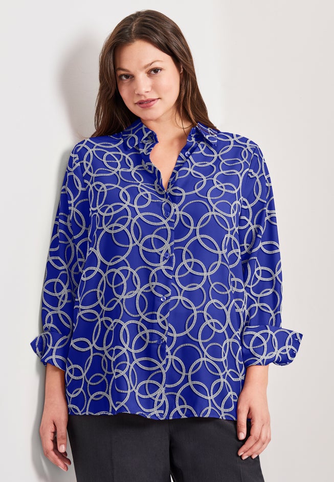 Signature Button Front Blouse image number 3