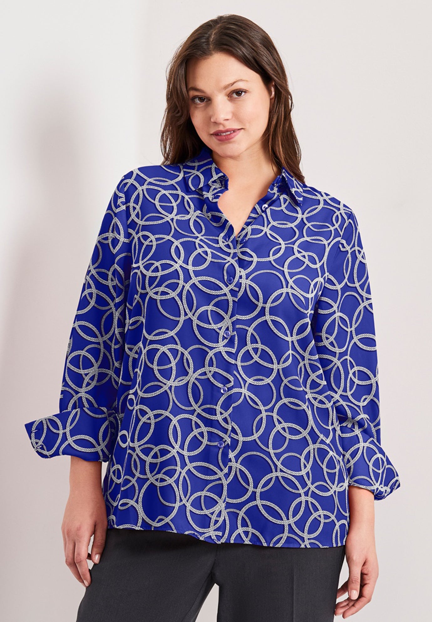 Signature Button Front Blouse image number 0