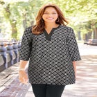 Y-Neck Stud Accent Tunic image number null