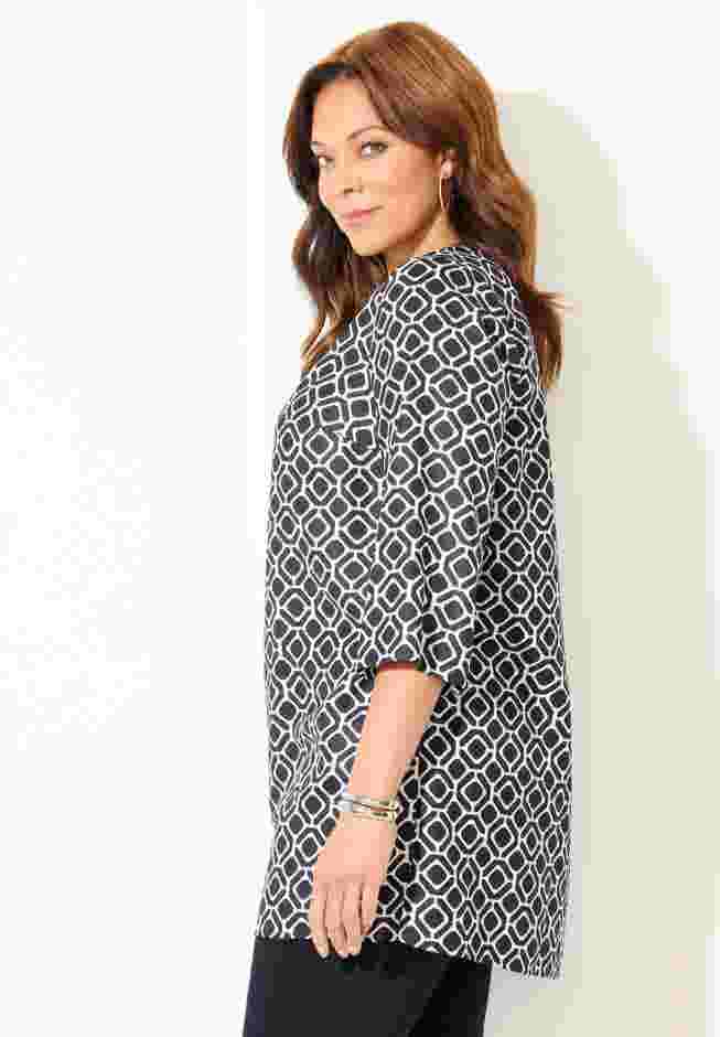 Y-Neck Stud Accent Tunic image number 1