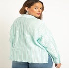 Plisse Knit Button Down image number null