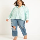 Plisse Knit Button Down image number null