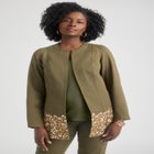 Embroidered Denim Topper image number null