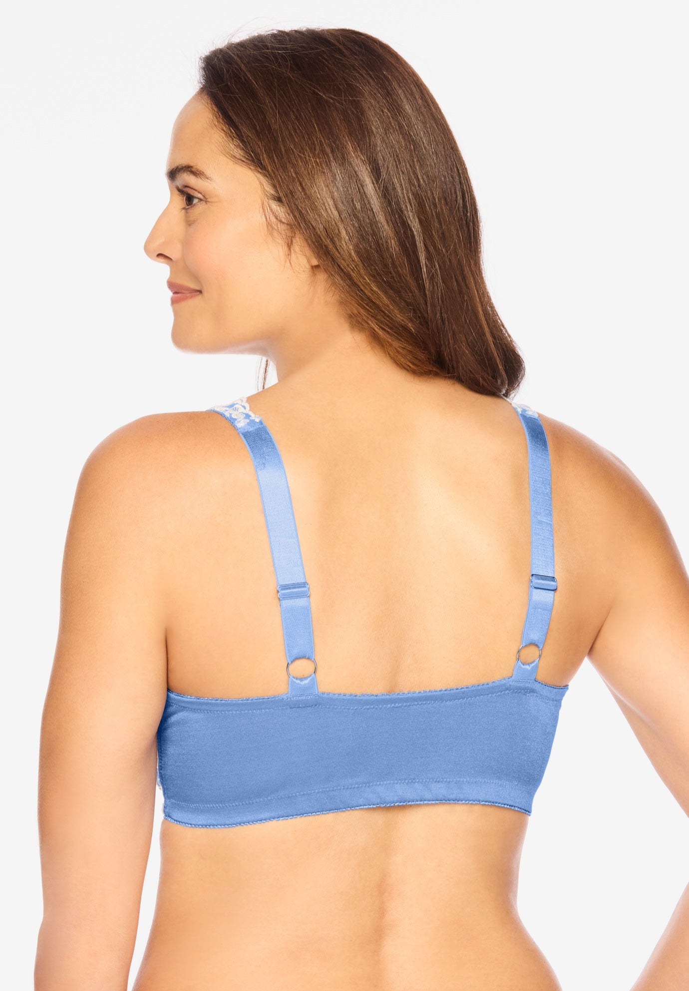 Embroidered Front-Close Underwire Bra image number 1