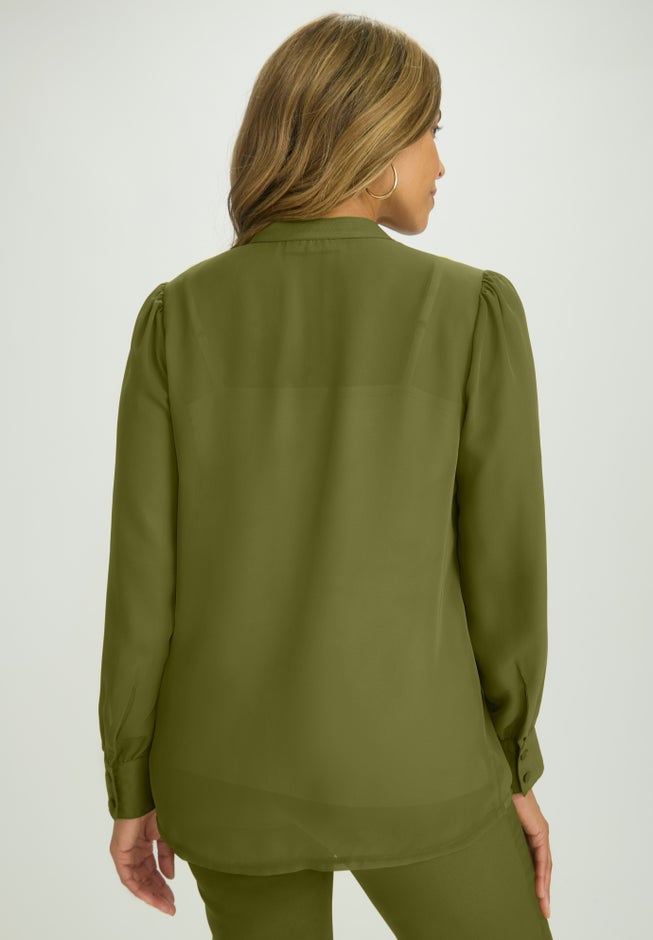 Eyelet Trim Blouse image number 1