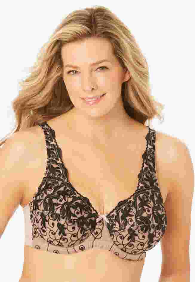 Embroidered Underwire Bra image number 0