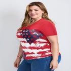 V-Neck Short Sleeve Graphic Tee image number null