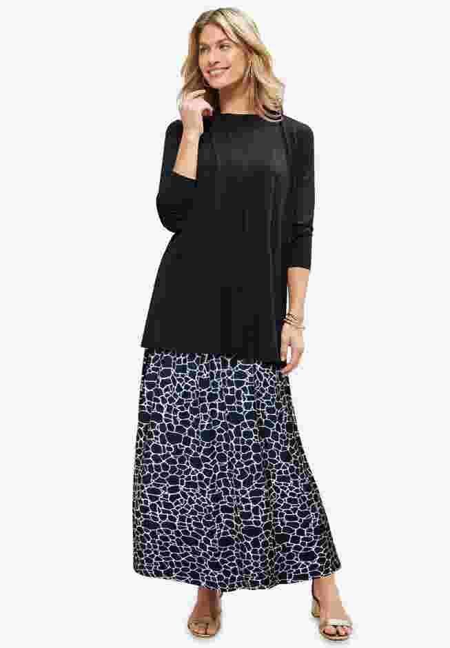 Stretch Knit Maxi Skirt image number 5