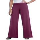 Stretch Knit Wide Leg Pant image number null