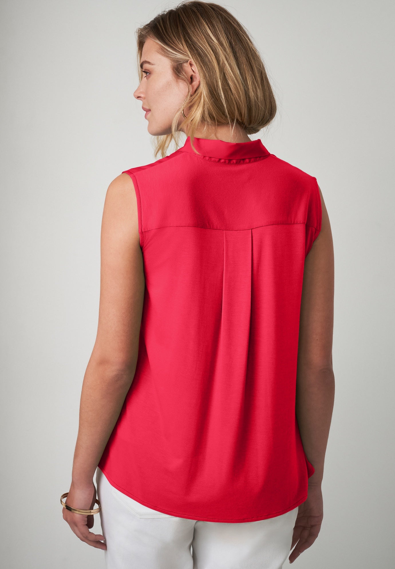 Uptown Sleeveless Tie-Neck Blouse image number 2