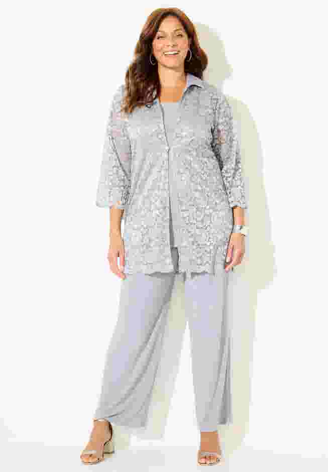 3-Piece Lace Pant Set image number 0