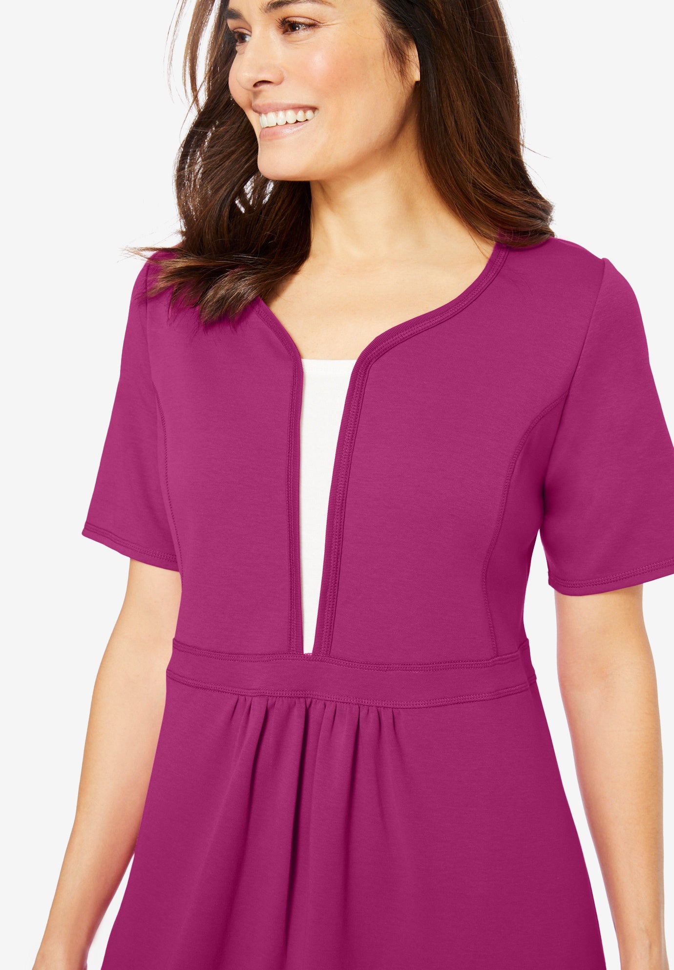 Layered Knit Empire Dress image number 4