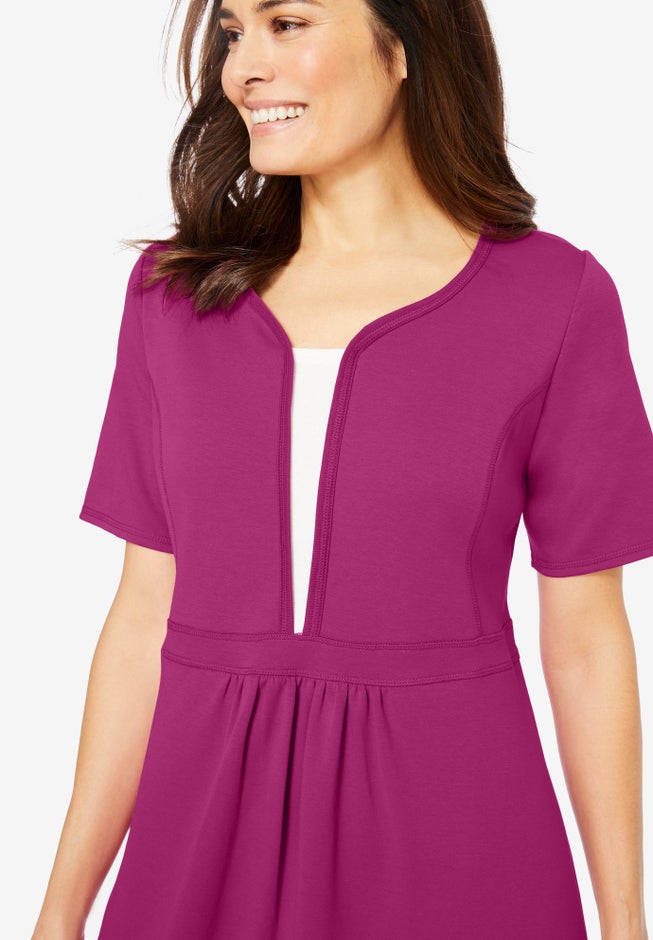 Layered Knit Empire Dress image number 4