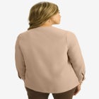 Button-Front Chest Pocket Blouse image number null