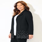 Black Label Grommet Ponte Jacket image number null