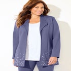 Black Label Grommet Ponte Jacket image number null