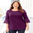 Black Label Grommet Ponte Tunic image number null