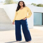 Lace Trim and Appliqu&eacute;d Tee image number 0