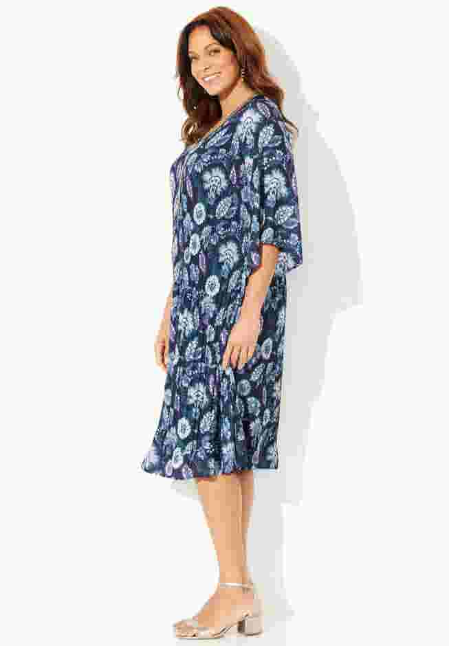 Bejeweled Pleated Shirtdress image number 2