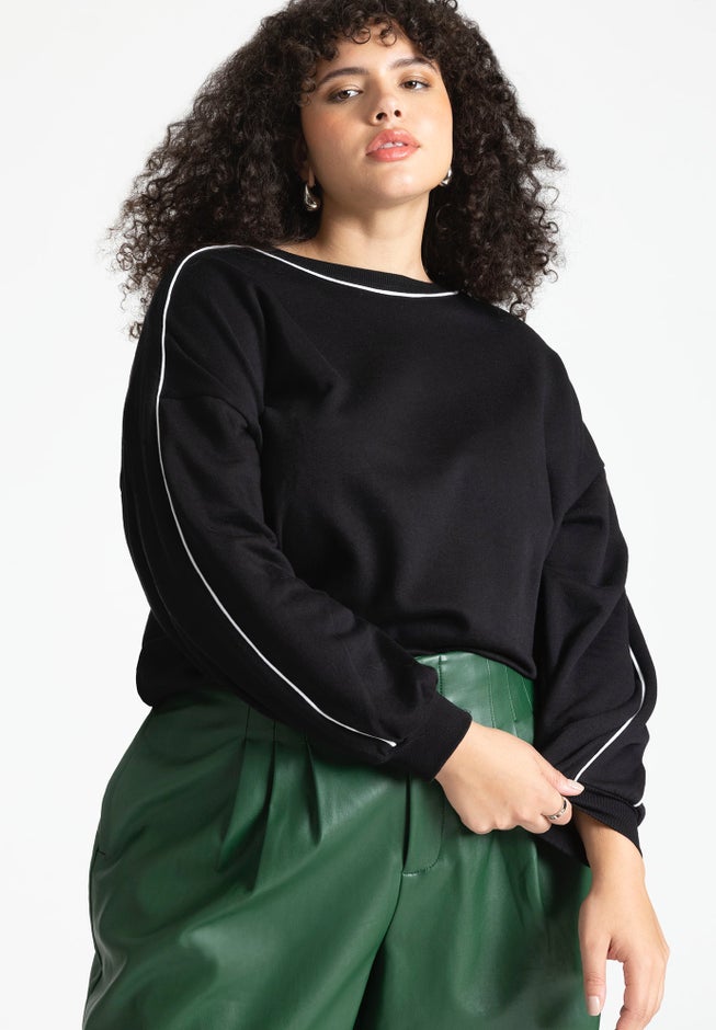 Sweatshirt With Piping image number 0
