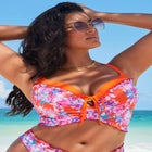 Longline Bra Sized Lettuce Trim Bikini Top image number null