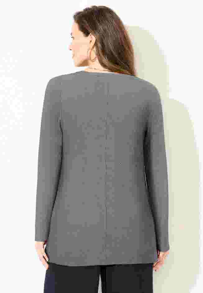 AnyWear Hacci Rib V-Neck Top image number 1