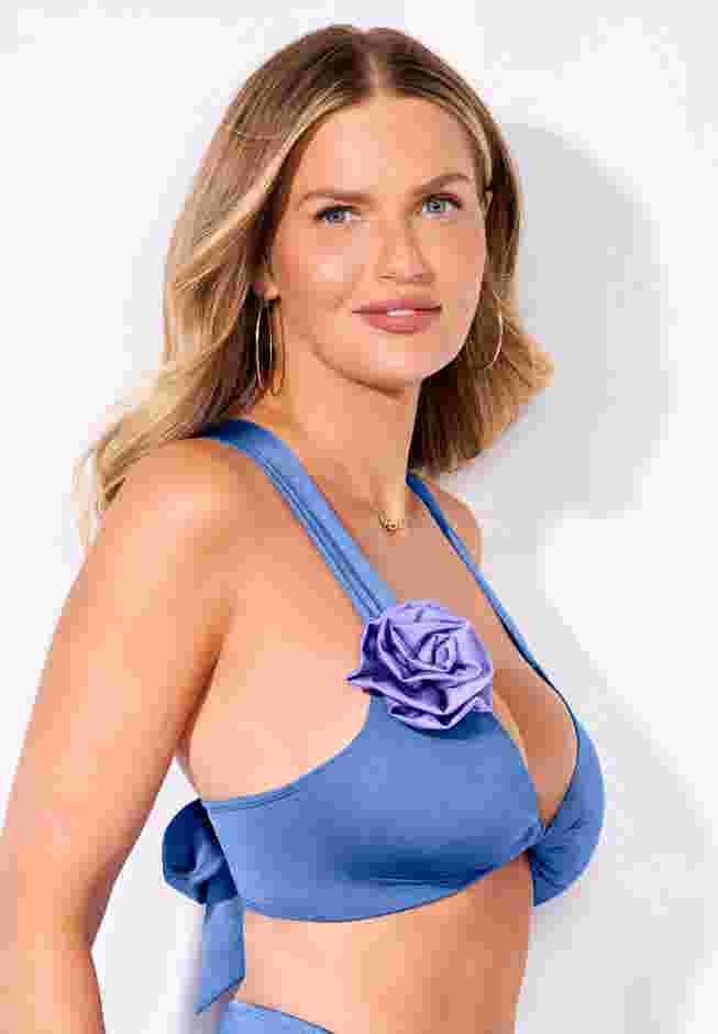 Twist Front Rosette Bikini Top image number 2