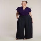 Short-Sleeve Notch Collar Blouse image number 2