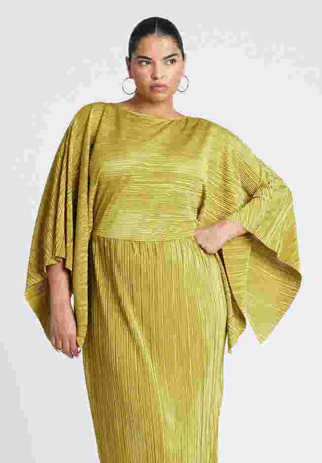 Cape Effect Plisse Dress image number 2