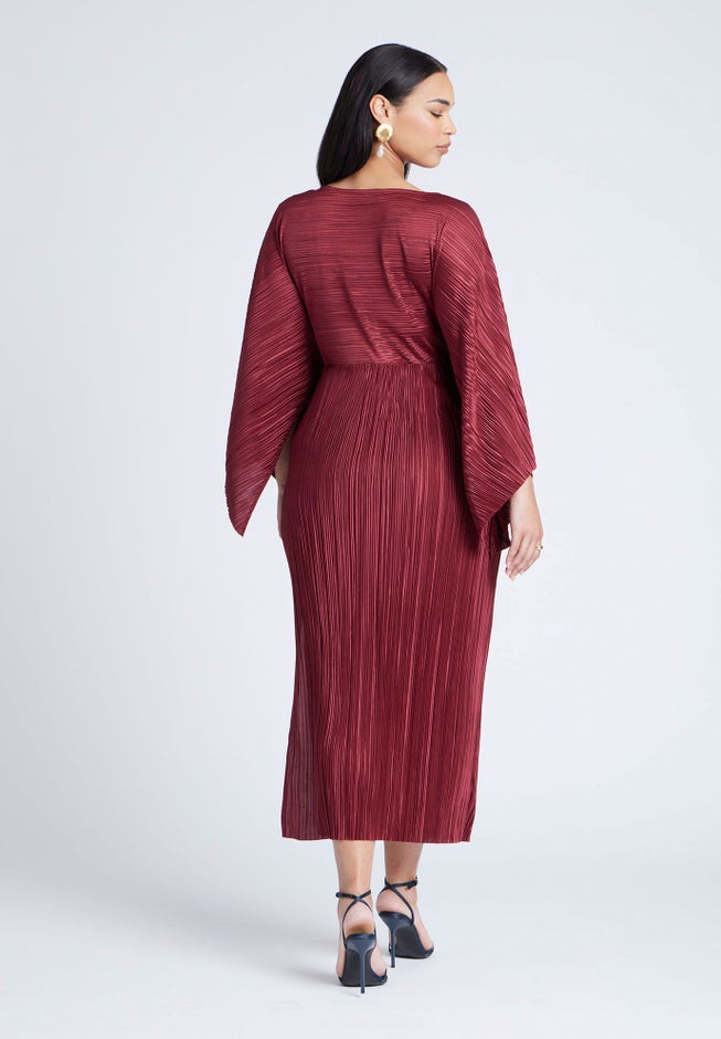 Cape Effect Plisse Dress image number 1