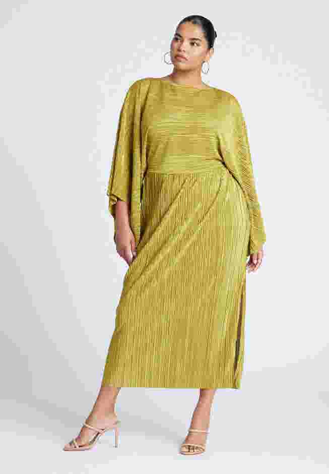 Cape Effect Plisse Dress image number 0